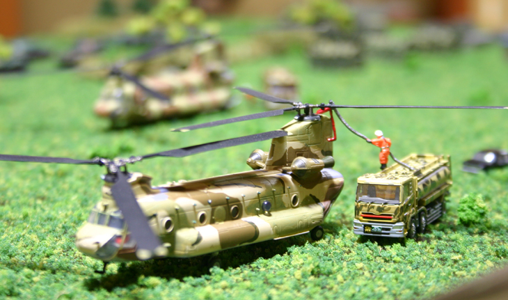 各国主力戦車、陸上部隊、総合演習駐屯地模型